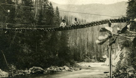 People posing with bridges